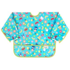 Bumkins Hello Kitty Waterproof Sleeved Bib - Turquoise